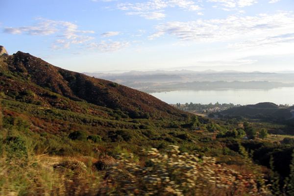 Hillside view toward Lake Elsinore